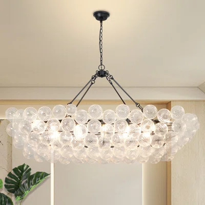 17 - Lights Bubble Chandelier For High Ceilings Modern Black Chandelier Sputink Chandeliers For Dining Room | Wayfair North America