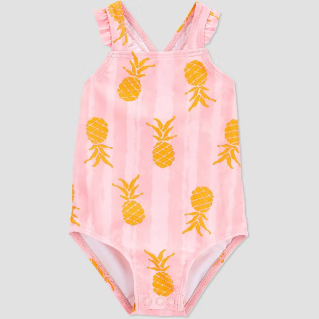 Baby Girls' Striped Pineapple Print One Piece Swimsuit - Just One You® made by carter's | Target