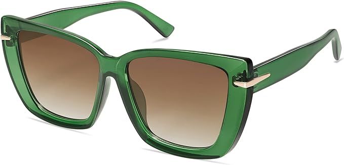 SOJOS Oversized Cat Eye Sunglasses Womens Retro Vintage 70s Trendy Stylish Shades SJ2231 | Amazon (US)