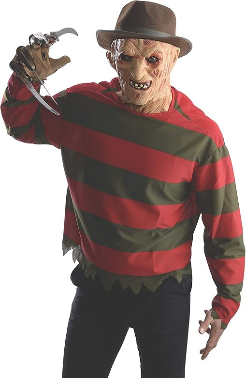Men's Nightmare On Elm St Freddy Krueger Shirt with Mask | Amazon (US)