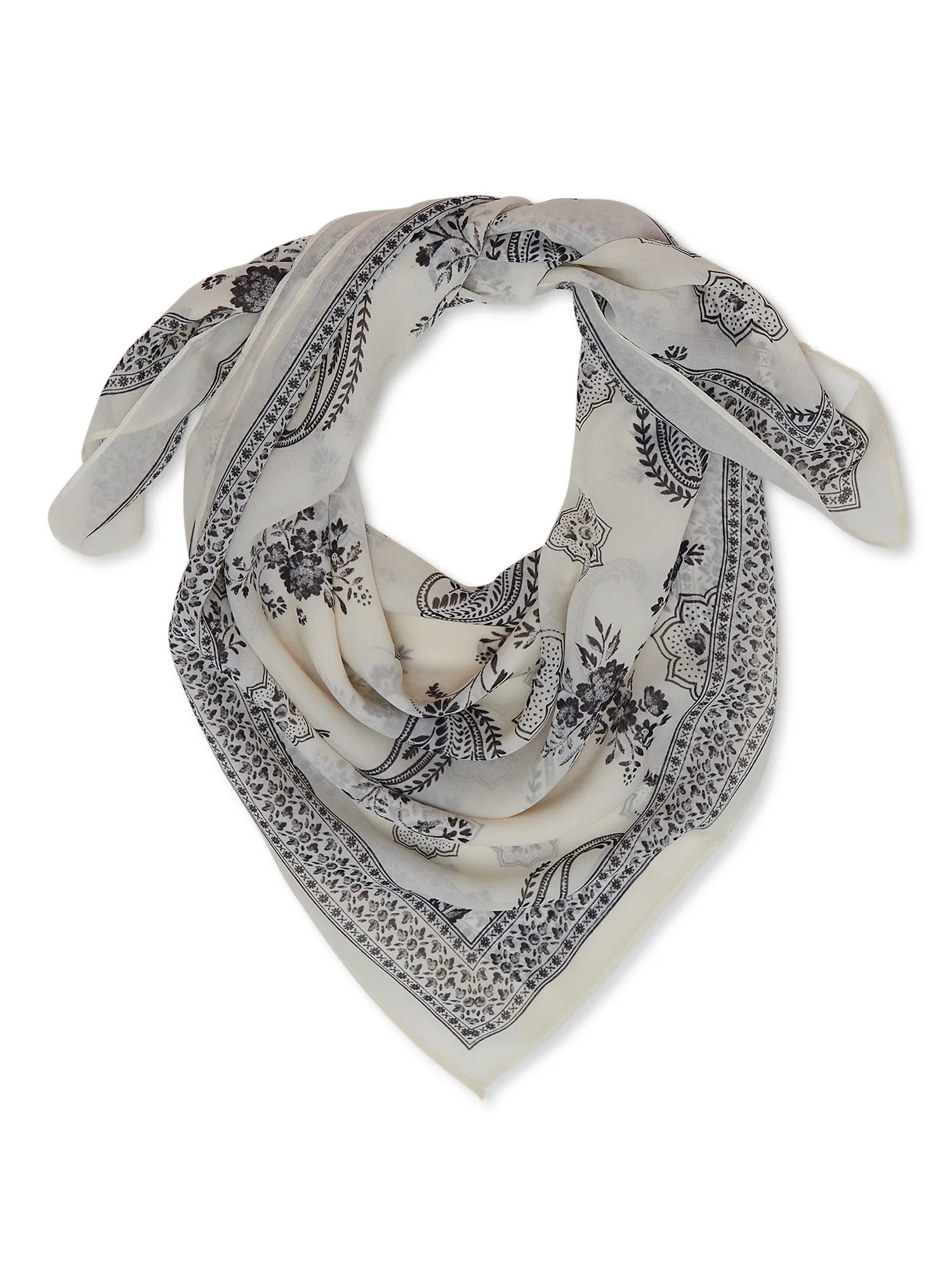 Time and Tru Women's Printed Scarf, Paisley | Walmart (US)