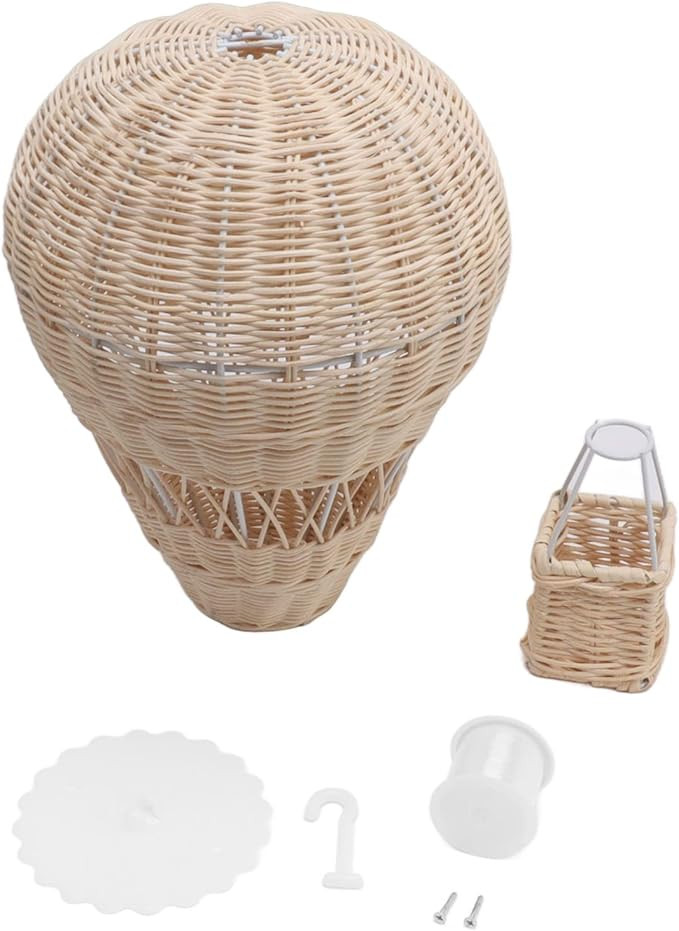 Woven Hot Air Balloon Handcrafted Rattan Weaving Balloon Decoration for Kids Room Party Photo Pro... | Amazon (US)