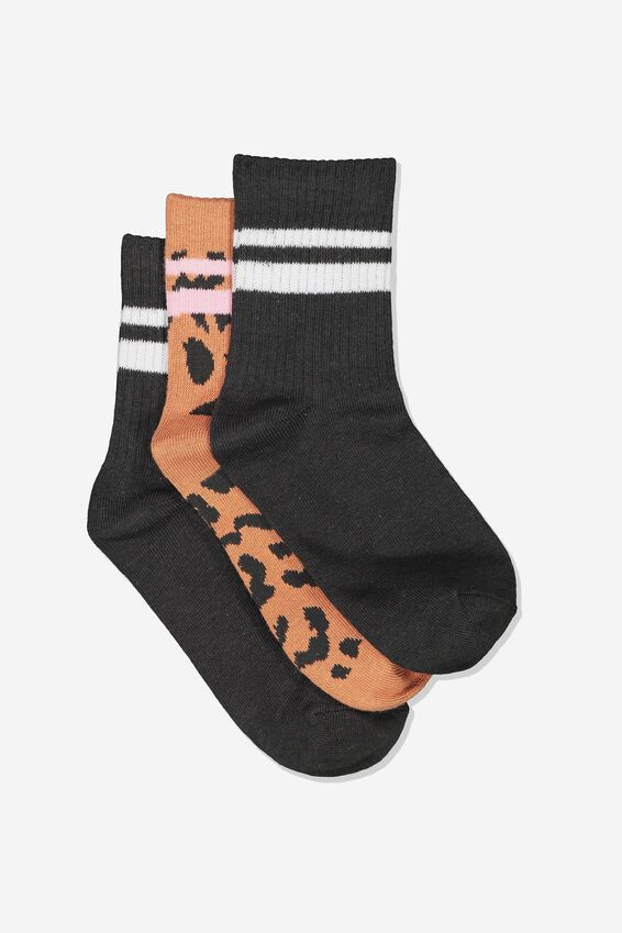 Kids 3 Pk Retro Crew | Baby, Toddler & Kids Clothing | Cotton On Kids | Cotton On (ANZ)