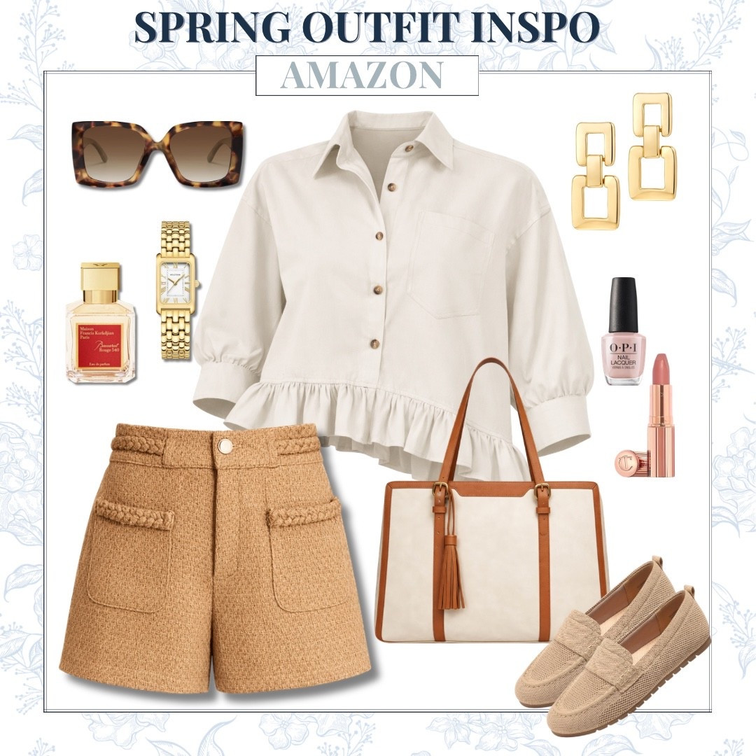 Spring Outfit Inspo
A soft neutral spring outfit featuring a relaxed button blouse and textured shorts that create a light, polished daytime look. Paired with woven loafers, a structured tote, and gold accessories for a clean spring aesthetic that works for errands, lunch meetings, or casual office days.


amazon spring outfit women, neutral spring outfit women, casual chic spring outfit, amazon fashion outfit inspo, womens spring shorts outfit, relaxed spring style women, everyday amazon outfit, spring casual outfit women, neutral outfit inspiration women, woven loafers outfit women, spring fashion finds amazon, minimalist spring outfit women, elevated casual outfit women, amazon clothing finds women, spring daytime outfit women, chic neutral outfit women, classic spring style women, amazon style inspiration, AudrieDollins

#LTKWorkwear #LTKOver40 #LTKSeasonal