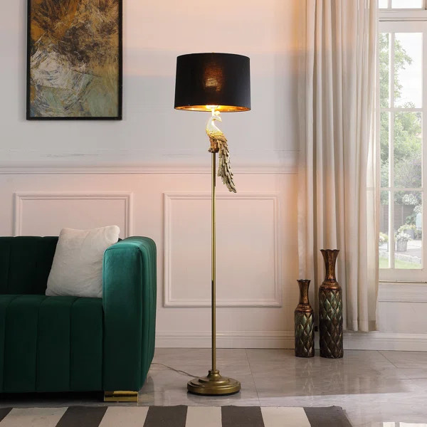 Gauti 64.5'' Matte Gold Task Floor Lamp | Wayfair North America