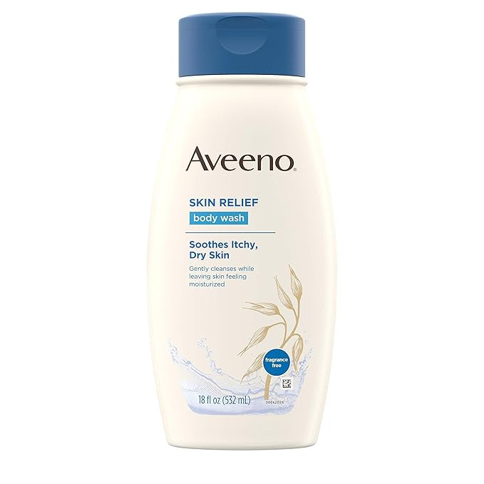 Aveeno Active Naturals Skin Relief Body Wash, Fragrance Free, 18 Fl Oz (Pack of 1) | Amazon (US)