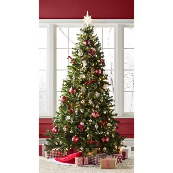 Norwood Fir Green Spruce Artificial Christmas Tree with Clear/White Lights | Wayfair North America