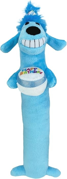 Multipet Loofa Dog Plush Toy w/ Birthday Hat - Squeaky Dog Toy for Dogs - Soft Plush - Stuffed An... | Amazon (US)