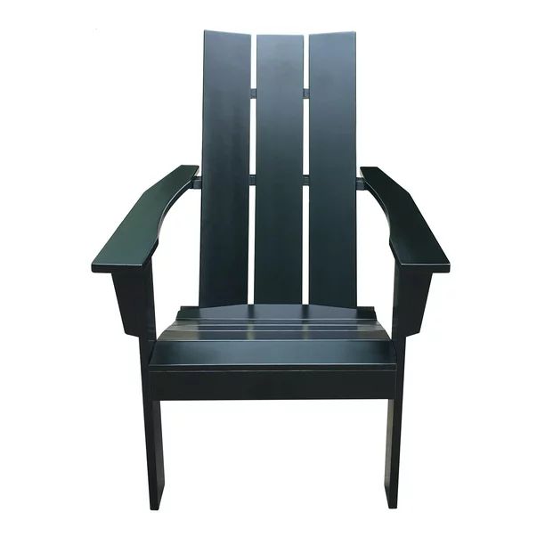 Mainstays Wood Outdoor Modern Adirondack Chair, Black Color - Walmart.com | Walmart (US)