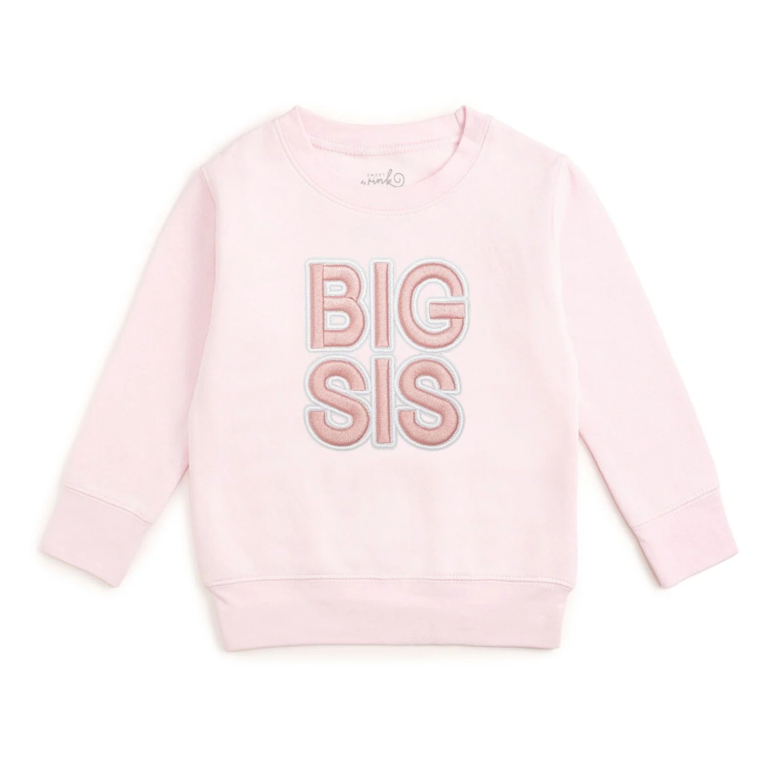 Big Sis Embroidered Patch Sweatshirt - Ballet | Sweet Wink