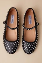 Vinetta Rhinestone Buckle Ballet Flats | Lulus