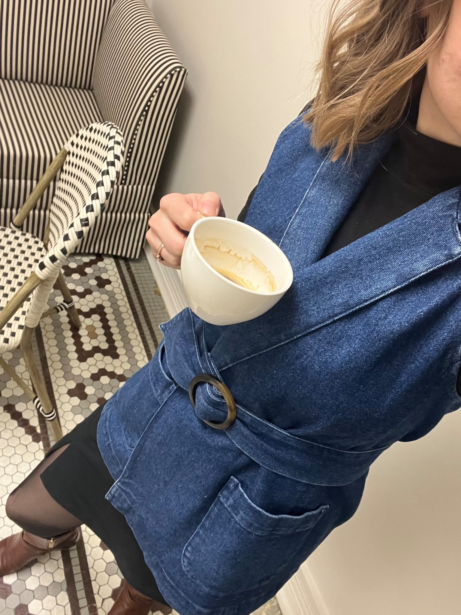 I love the versatility of the Antonina jacket from Sezane. You can wear as a single layer, or style it in the colder months over a turtleneck, a black mini skirt and sheer tights.
-Cassie, Content Coordinator

#LTKSeasonal #LTKStyleTip