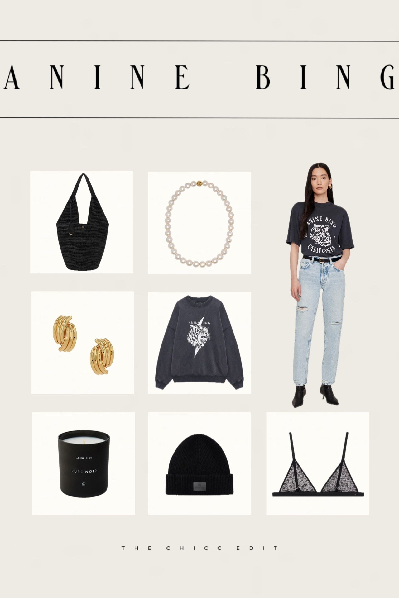 Anine Bing spring ‘26 🖤

#sweatshirt #bag #accessories #jewelry #aninebing cap dress flats sandals bra boots 

#LTKootd #LTKOver40 #LTKFestival