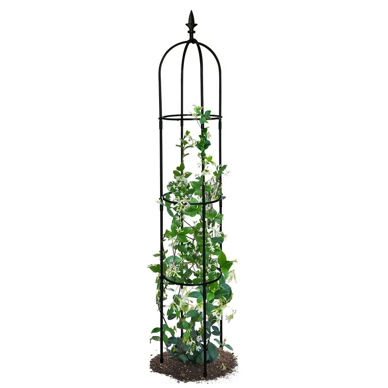 Skypatio 64.2''H Garden Obelisk Trellis,Coated Metal Tower Trellis Stand for Climbing Plants,Blac... | Walmart (US)