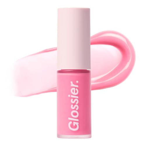Glossier Lip Glaze - Hydrating Lip Oil Cream, Tinted High-Shine Finish + Apricot, Raspberry, Shea Butter & Menthol Cooling - Lightweight, Up to 12Hr Hydration - Chilly, Cool Baby Pink, 8 ml. | Amazon (US)