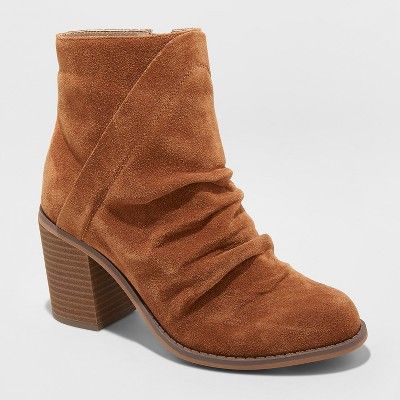 Women's Liddie Microsuede Slouch Booties - Universal Thread™ | Target