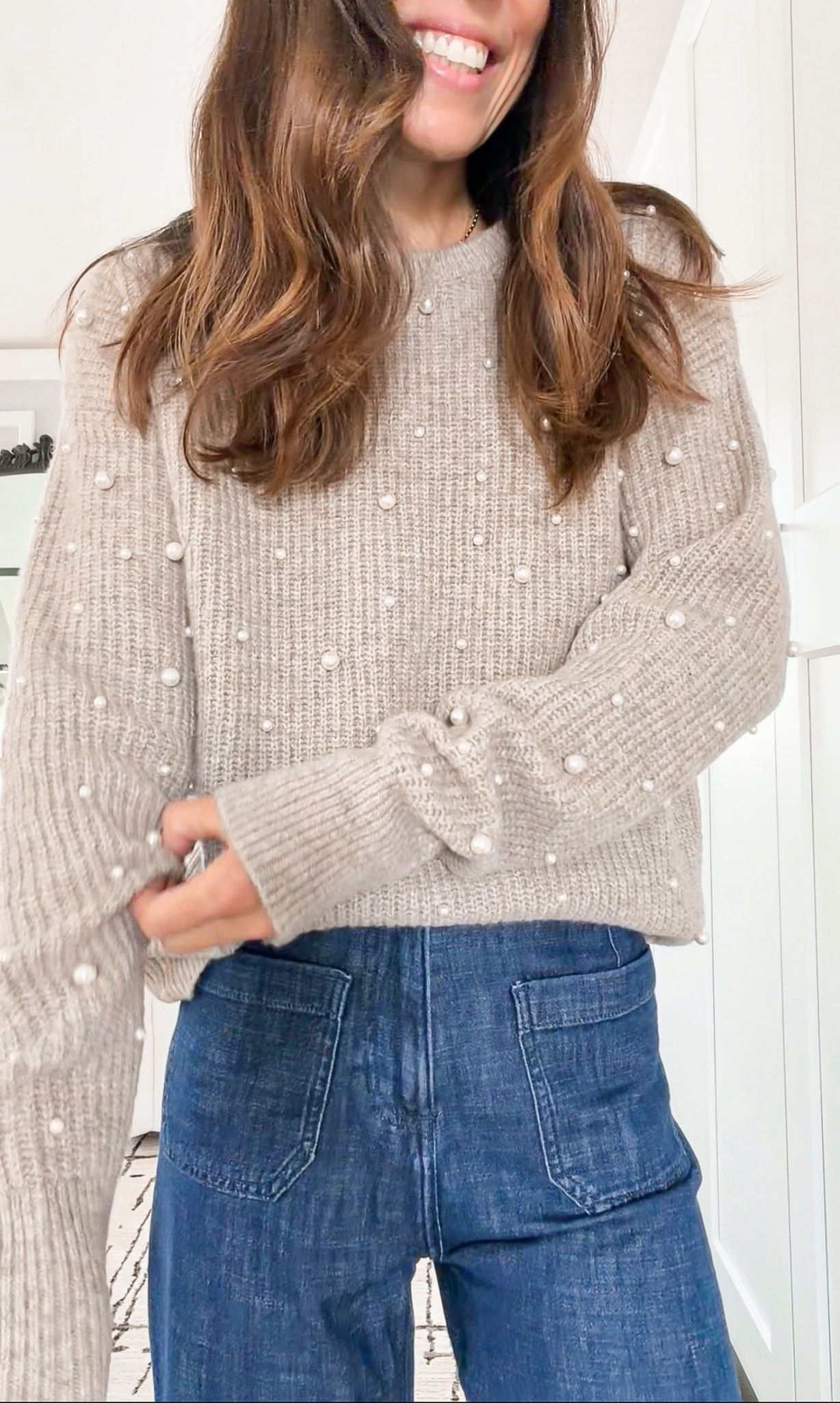 The perfect holiday sweater. Even for NYE ✨🍾 currently $29 @kohls 🙌🏻 #ad #kohlspartner #kohlsfinds 

#LTKHoliday #LTKOver40 #LTKSeasonal