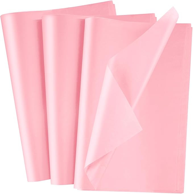 NEBURORA 100 Sheets Pink Tissue Paper for Gift Bag Wrapping Tissue Paper 20x14 Inches Hot Pink De... | Amazon (US)