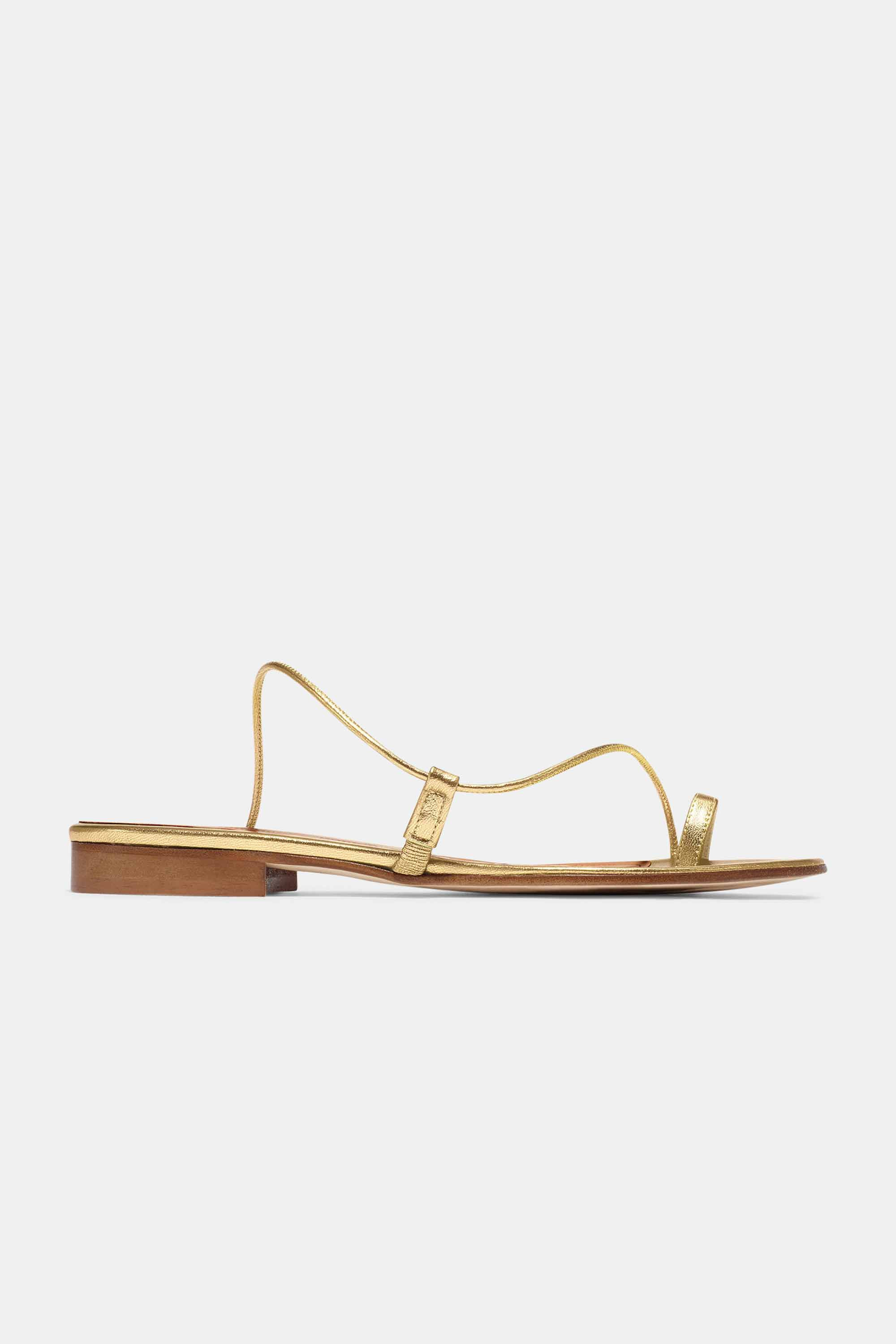 Susan Slide in Washed Gold Nappa | Emme Parsons
