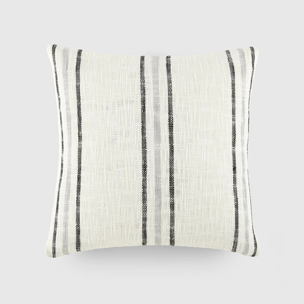 Yarn-Dyed Framed Stripe Décor Throw Pillow | Linens and Hutch