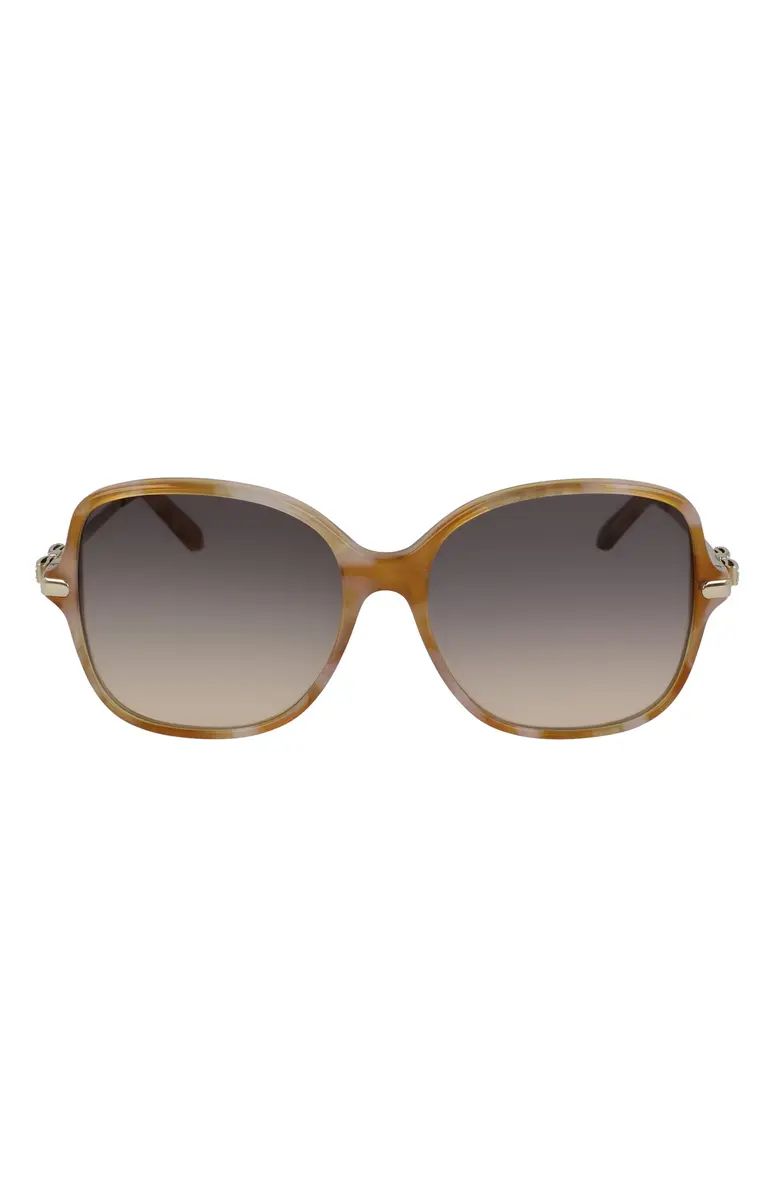 Salvatore Ferragamo 57mm Gradient Rounded Square Sunglasses | Nordstrom | Nordstrom