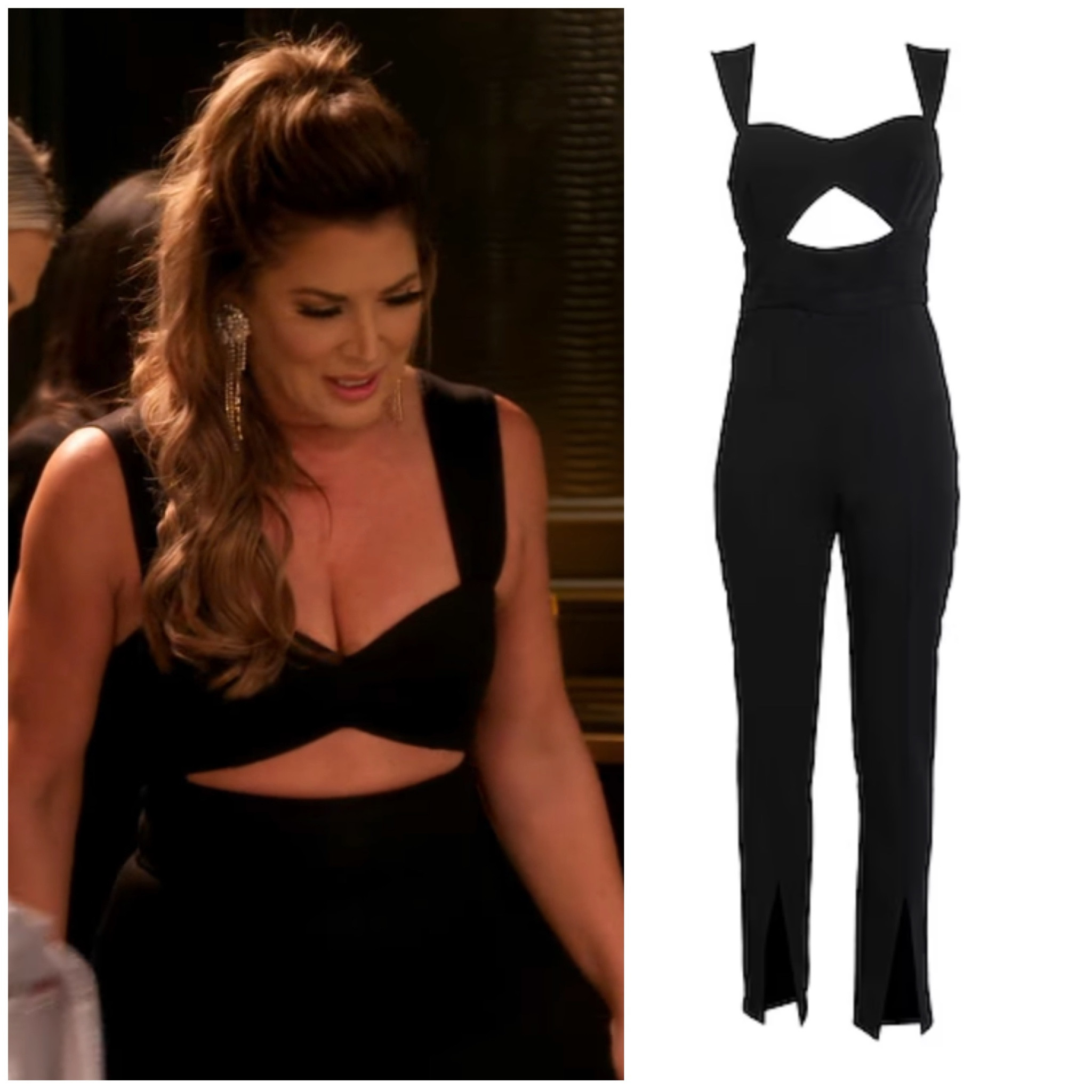 Emily Simpson’s Black Cutout Jumpsuit