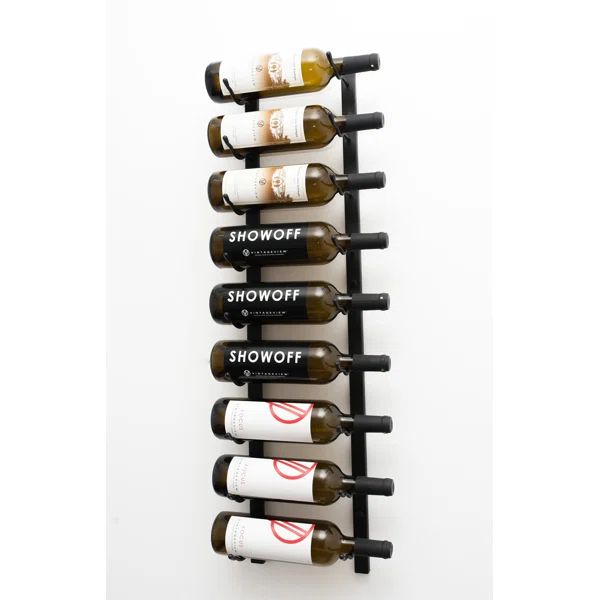 Indurial 9 Bottle Metal Wall Mounted Wine Bottle Rack | Wayfair Professional