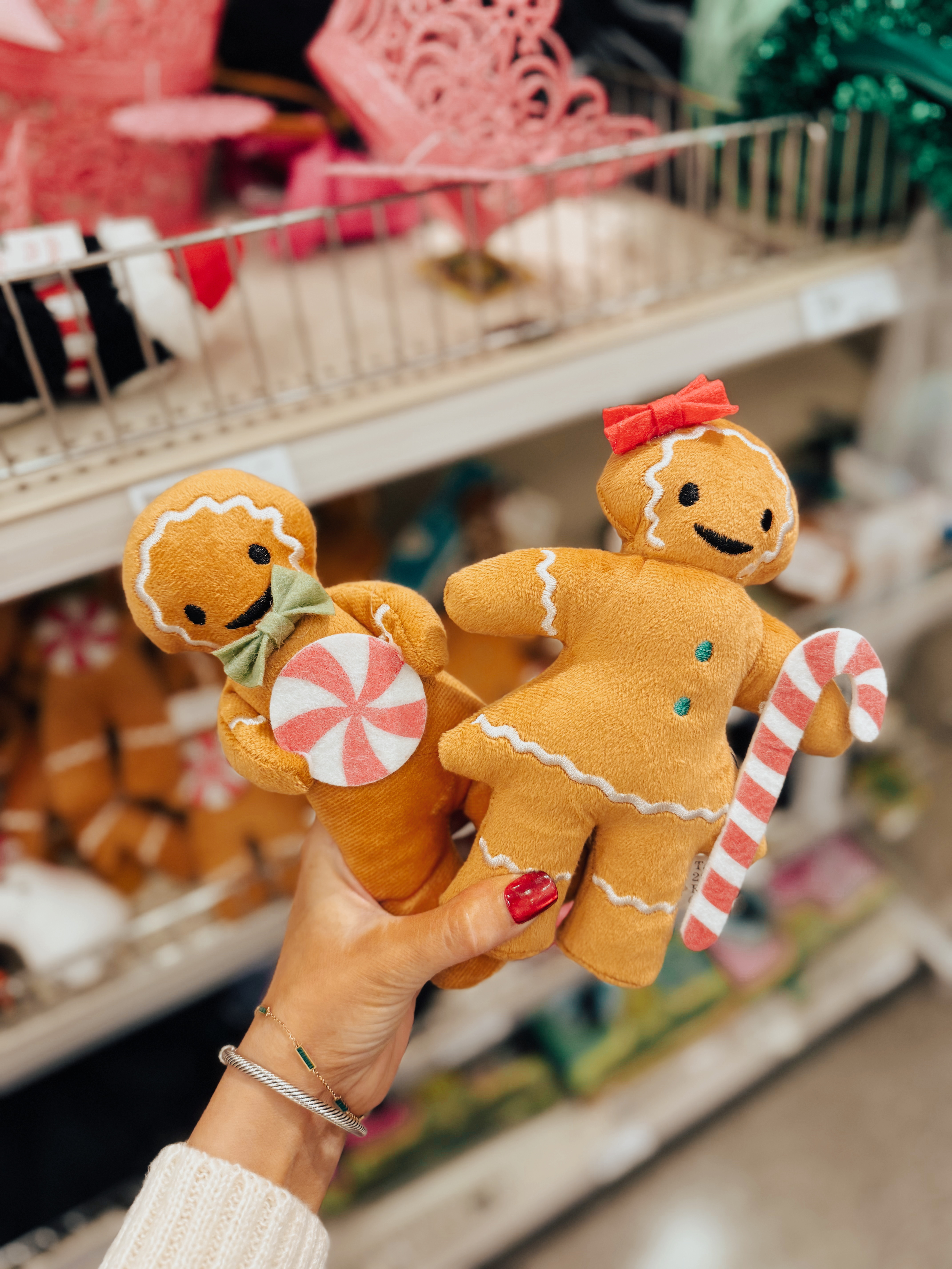 Cute Target dollar spot Mr. & Mrs. Gingerbread man and women plushies! 

#LTKFamily #LTKHoliday #LTKSeasonal