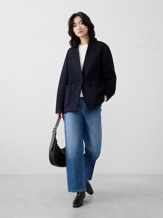 Knit Bouclé Coat | Banana Republic Factory