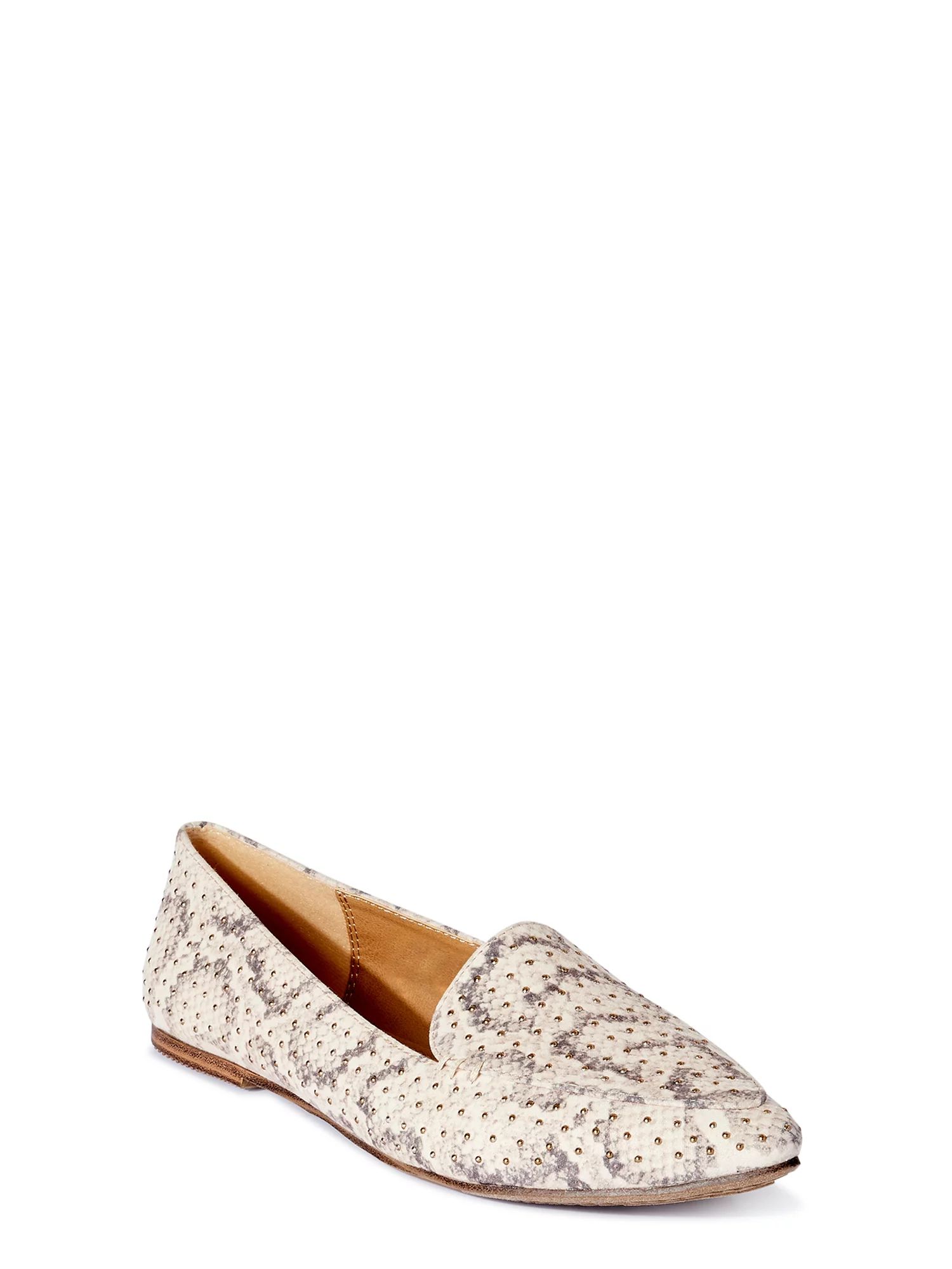 Time and Tru Women's Snake Feather Flats, Wide Width Available - Walmart.com | Walmart (US)