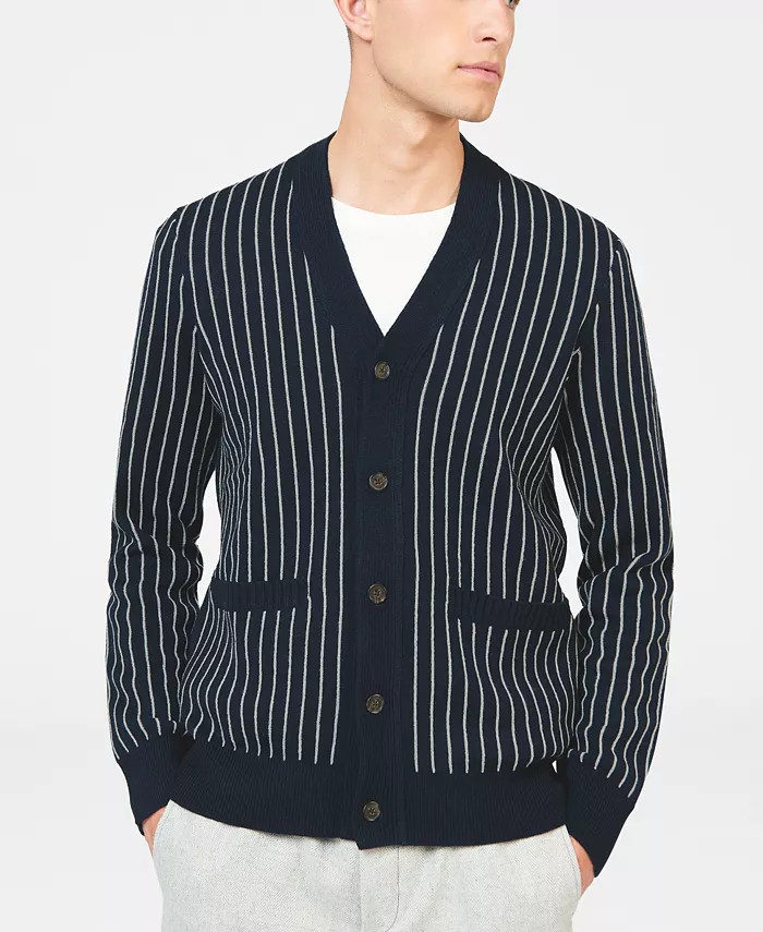 Men's Jacquard Cardigan Sweater | Macy's