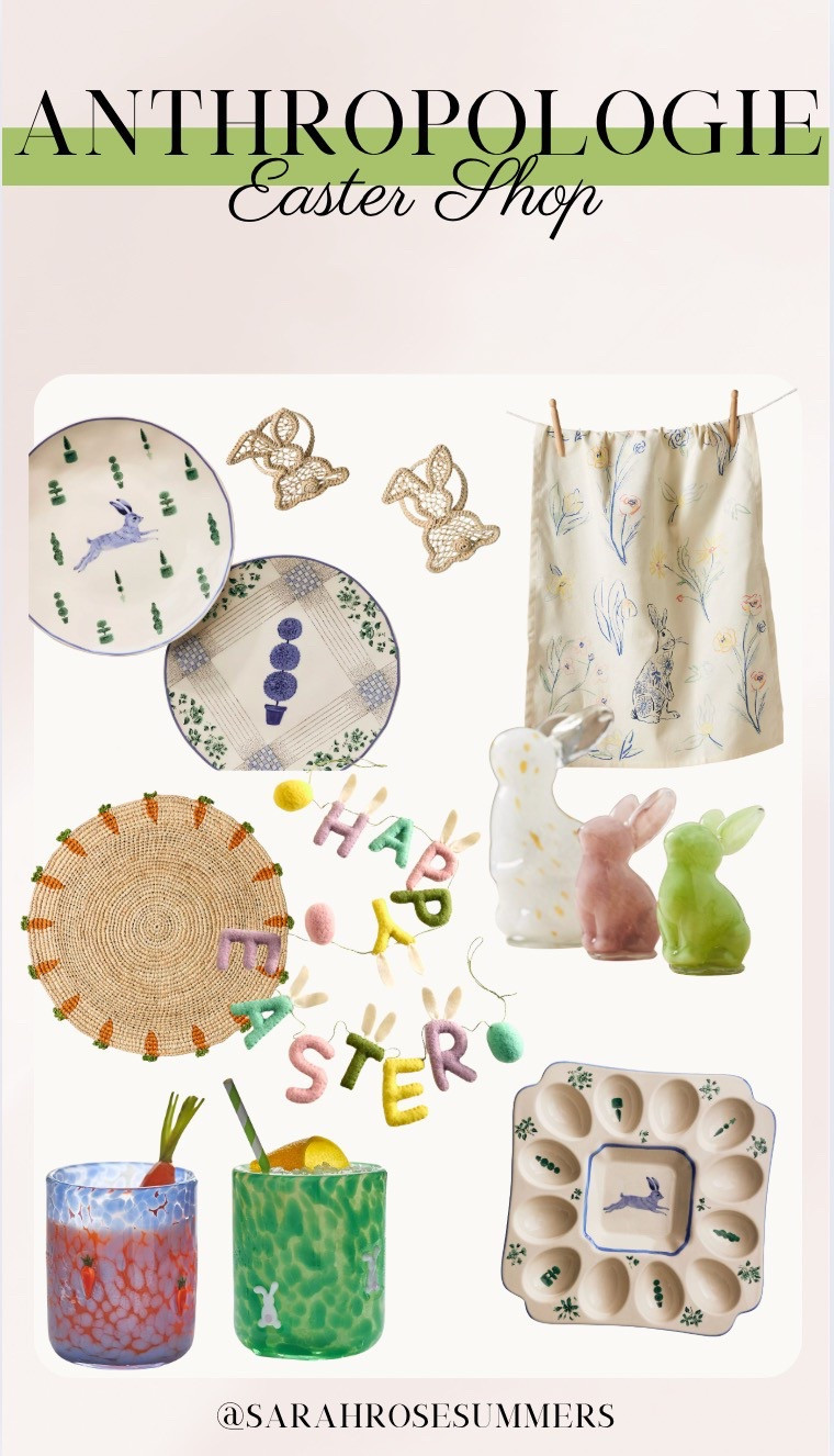 Anthropologie Easter shop 20% off purchases of $100 or more. Cute spring and Easter decor for your home. Easter kitchen accessories. 

#LTKHome #LTKSaleAlert