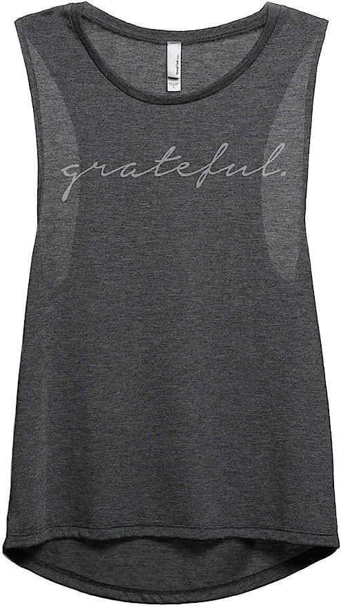 Grateful Women's Fashion Sleeveless Muscle Tank Top Tee | Amazon (US)