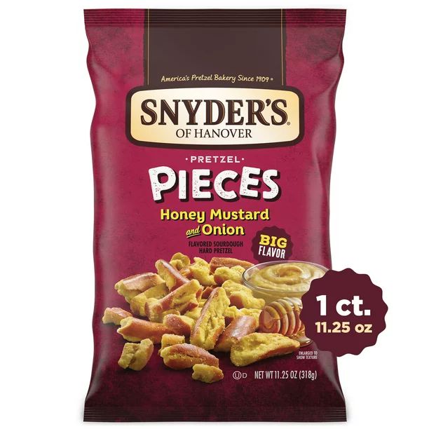 Snyder's of Hanover Pretzel Pieces, Honey Mustard and Onion, 11.25 oz | Walmart (US)