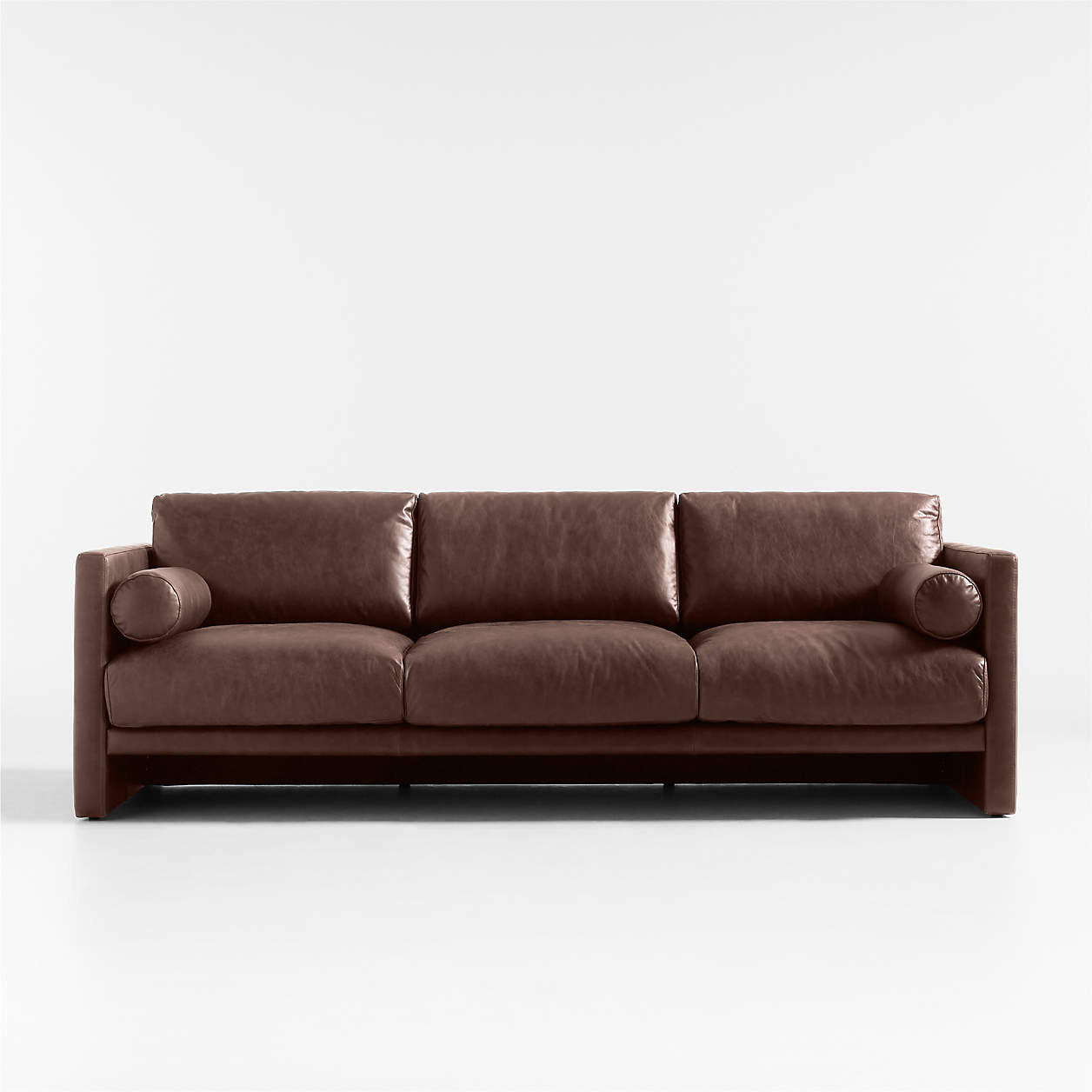 Aviator 88" Leather Sofa + Reviews | Crate & Barrel | Crate & Barrel