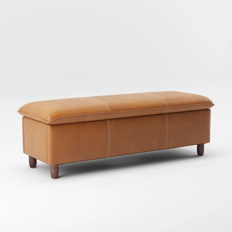 Breeanna Faux Leather Upholstered Storage Bench | Wayfair North America