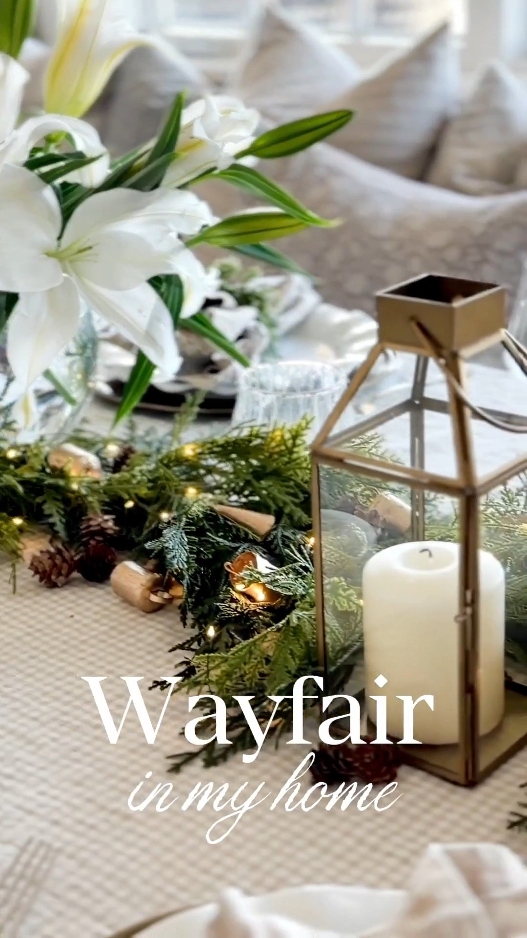 Let’s just start out by saying I’m in love with these brass lanterns!  I got two in the smaller size for our table, but ordered the larger size and other shape options as well!  I think I bought 5 from @wayfair in all!  It’s the perfect brass color, well made and a great price point!  They are perfect for tables, front porches, console tables, or shelves! #ad
~This faux fur throw is snuggly soft on BOTH sides and at under $37 it’s perfect for gifts and you!
~These scalloped velvet pillow covers come in multiple colors and sizes and are SO soft and the quality is 👌
~I bought several of these Wax battery operated candles!  Love that they move like flames & that they aren’t plastic on the outside!  They come in white or ivory!
~These counter stools come in three colors, the woven back is beautiful and they are a great price point if you are in the market to refresh your stools!

 #WayfairPartner #Wayfair   #diningfurniture #timelesshome  #homestyling #ltkhome #holidayhome #christmas2025 
#ltkhome #ltksalealert #tablescape   #christmasdecorideas  @shop.ltk #liketkit liketk.it

#LTKHoliday #LTKSaleAlert #LTKHome