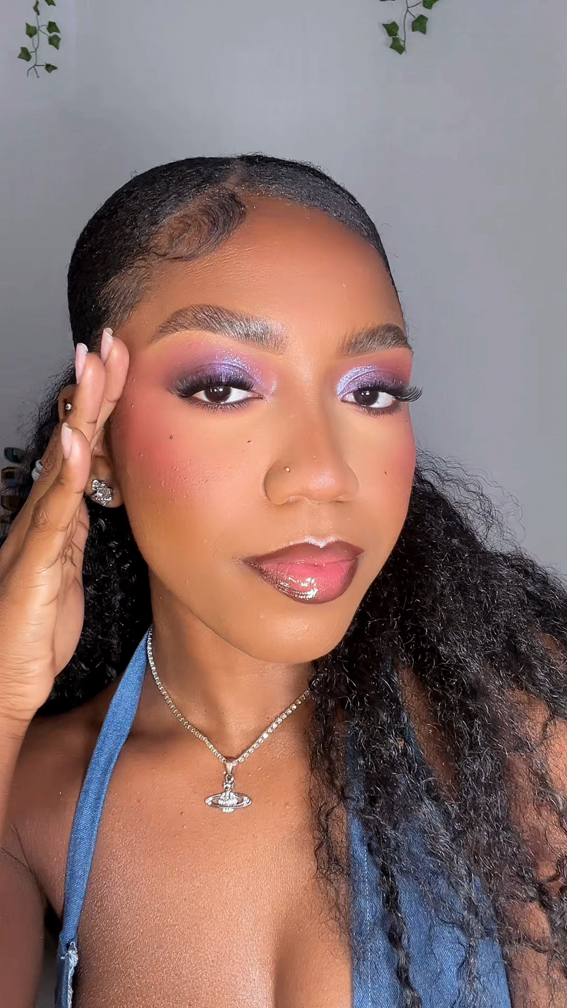 black girl makeup inspo💜

☁️products☁️
l’oreal revitalift spf 50+
rare beauty liquid touch concealer “380W”
morphe brushes 35o palette
urban decay beauty with an edge palette (discontinued i believe)
fenty beauty eaze drop stick “18”
e.l.f. cosmetics camo liquid blush “berry well”, 16hr camo concealer “light sand”& prime & stay finishing powder “light/medium”
huda beauty easy bake powder “blondie” 
NYX cosmetics line loud lip pencil “rebel kind”
kylie cosmetics high gloss “slept on”

purple makeup. makeup tutorial. easy makeup. full coverage makeup. makeup products. melanin makeup products. shimmery makeup. shimmer makeup. pink lipgloss. dark brown lip liner. full coverage concealer

#LTKeurope #LTKVideo #LTKbeauty