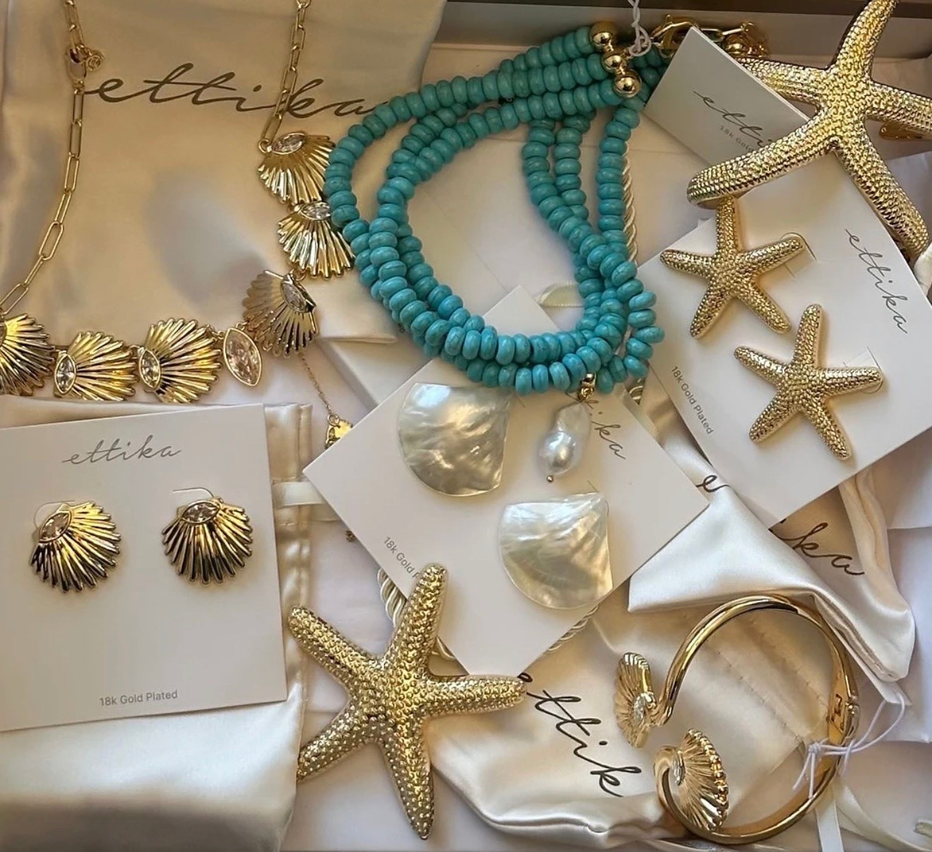 Vacation Ready Jewelry Edit -
One of my favorite jewelry lines — elevated, summer‑ready, and now 25% off. Coastal gold, turquoise moments, and pieces that feel like vacation before you even pack.

gold jewelry, everyday jewelry, minimal jewelry, quiet luxury jewelry, layered necklaces, gold hoop earrings, statement earrings, pearl jewelry, summer accessories, elevated jewelry edit, neutral jewelry pieces, bracelet stack, dainty gold necklace, chic accessories, timeless jewelry style, jewelry styling ideas, vacation jewelry, classic gold pieces

#summerjewelryedit #vacationreadystyle #quietluxurydetails #elevatedaccessories #ettikafinds

#LTKSeasonal #LTKSaleAlert #LTKgrwm