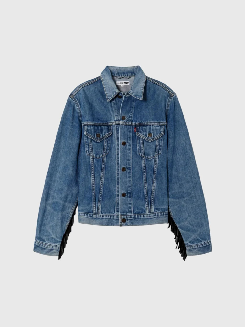 Re/Done Women's Levi's Fringe Trucker Jacket | Saint Bernard