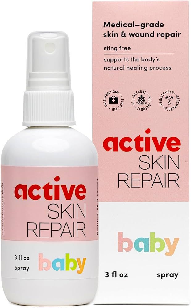 Active Skin Repair Natural, Non-Toxic, No Sting Baby Spray First Aid Safe For Use on Diaper Rash,... | Amazon (US)