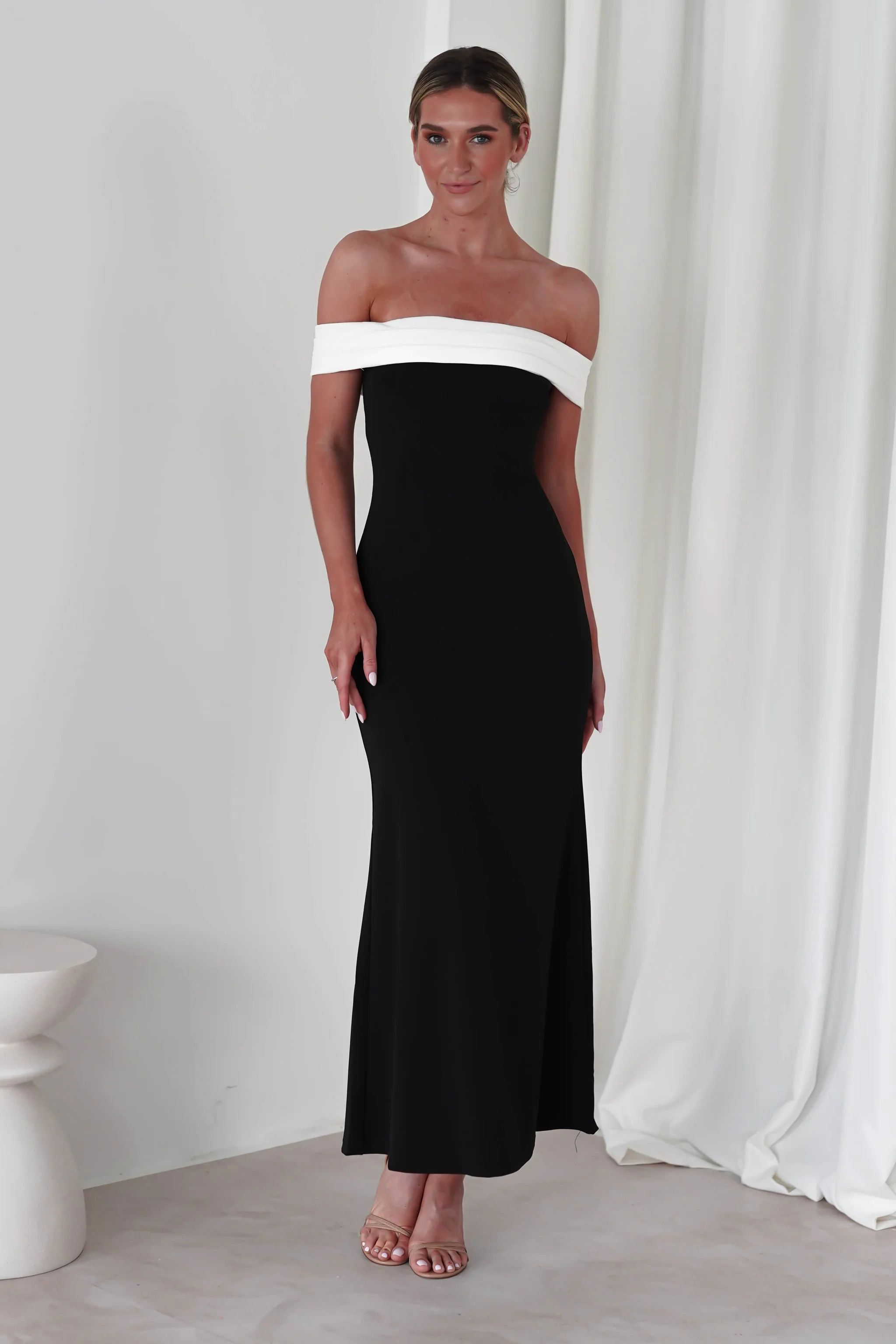 Lily Bodycon Maxi Dress | Monochrome | Oh Hello Clothing
