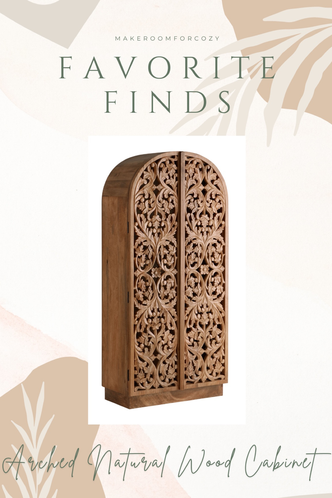 This arched natural wood cabinet is a MASTERPIECE! 🤩

#LTKHome #LTKStyleTip