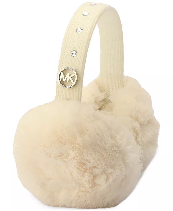 Michael Kors Women's Embellished Faux-Fur Earmuffs - Macy's | Macy's