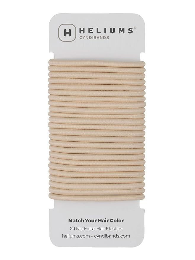 Cyndibands Elastic Hair Ties – Beige Blonde - No Damage 4mm Ponytail Holders for Women & Kids, ... | Amazon (US)