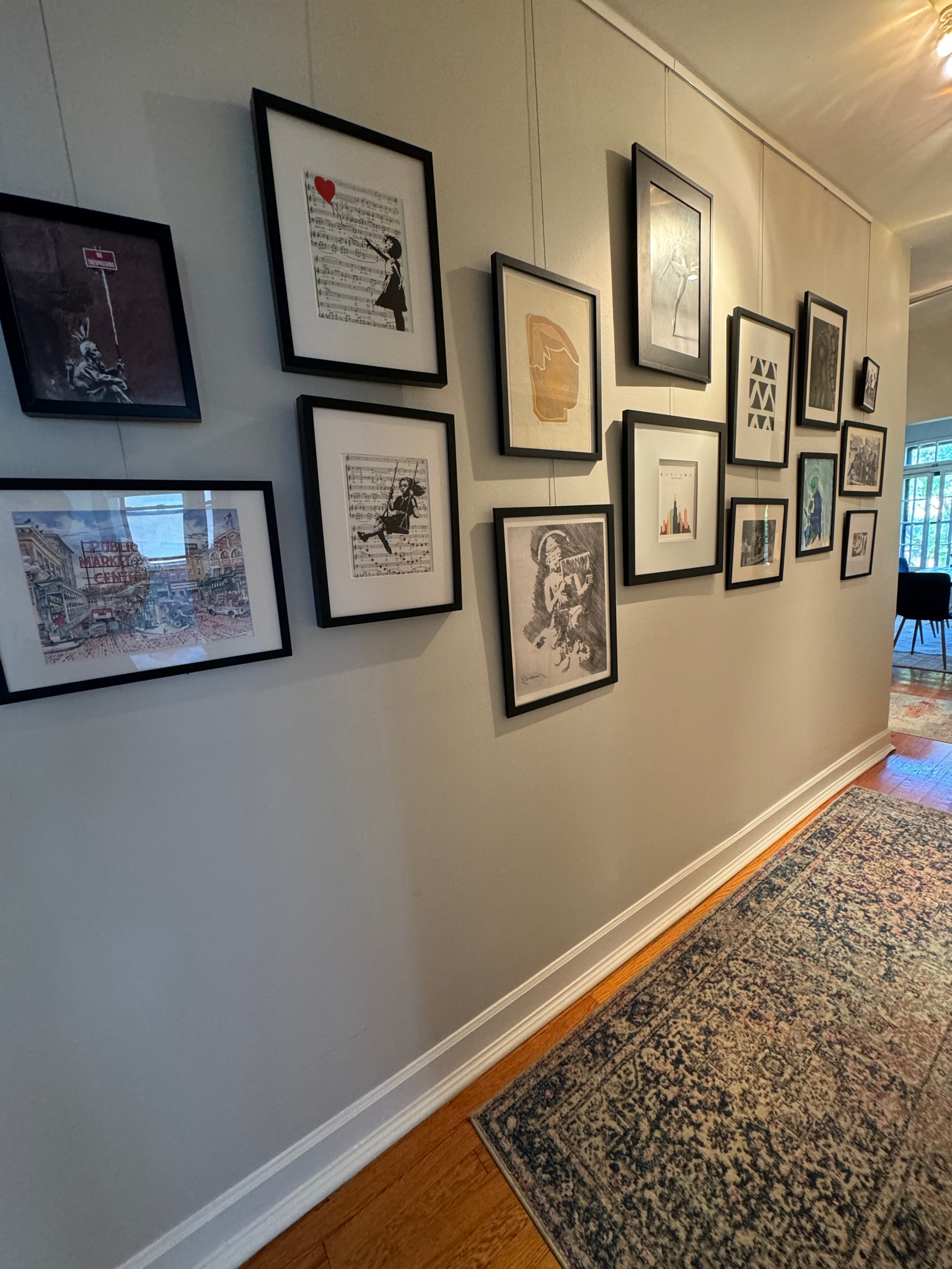 Gallery wall - easy to swap art and minimal wall holes  

#LTKHome