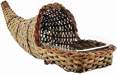 Cornucopia Basket Large, Horn of Plenty Wicker Grapevine Fall Basket, Use for Table Centerpiece, ... | Amazon (US)