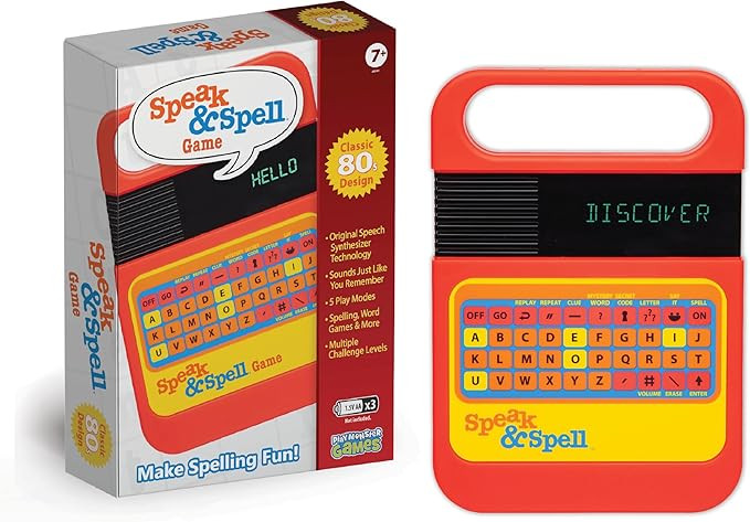 Speak & Spell Electronic Game - Educational Learning Toy, Spelling Games, 80s Retro Handheld Arca... | Amazon (US)