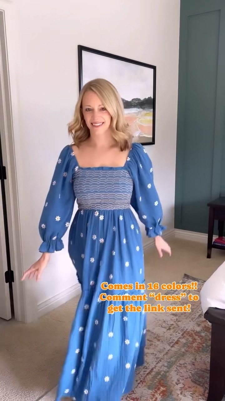 This viral maxi dress is adorable and comes in 16+ colors! 🌼🌼🌼

. I love the smocked detail, which makes it versatile too most body shapes! And oh so flowy and fun! 
.


#LTKFindsUnder50 #LTKSeasonal #LTKOver40