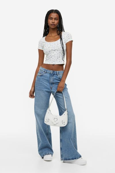 Lace-trimmed Cotton Top | H&M (US + CA)